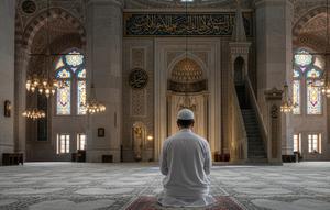 ilustrasi orang berdzikir (created by AI)