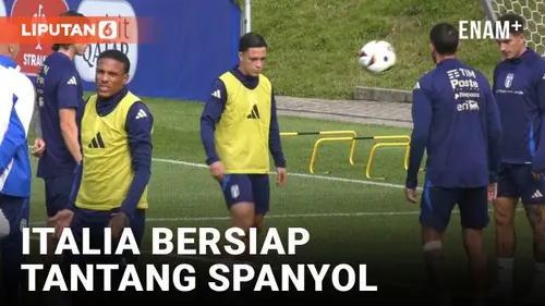 VIDEO: Italia Latihan Intensif, Siap Hadapi Spanyol di Euro 2024