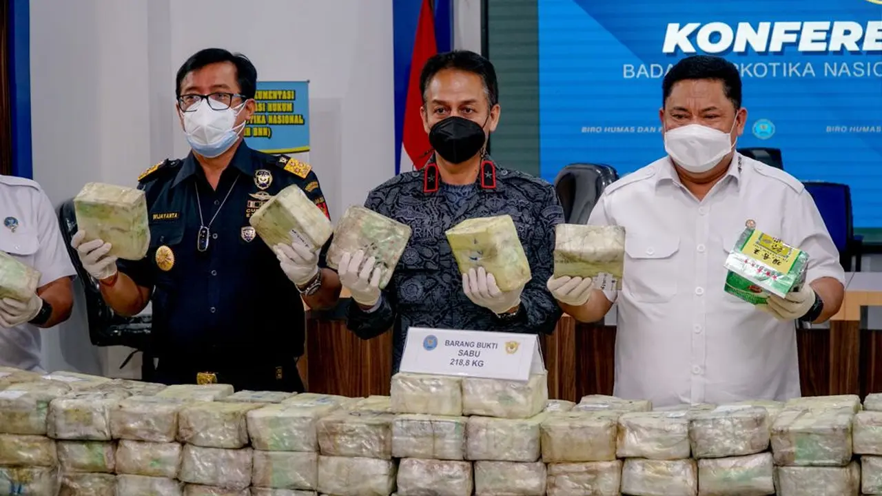 Bea Cukai-BNN Bongkar Penyelundupan 218,8 Kilogram Sabu Jaringan Aceh