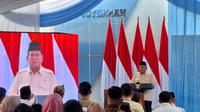 Presiden Prabowo Subianto meluncurkan Program Hasil Terbaik Cepat (PHTC) di sektor pendidikan saat peringatan Hari Pendidikan Nasional (Hardiknas) di SDN Cimahpar 5 Kota Bogor, Jawa Barat, Jumat (2/5/2025) (Liputan6.com/Lizsa Egeham)