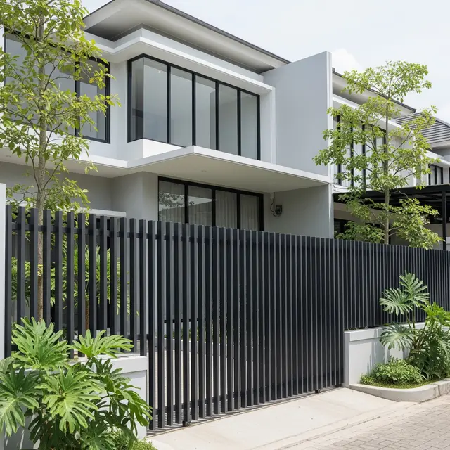 9 Pagar Rumah Minimalis Bilah Vertikal, Solusi Estetis dan Fungsional Hunian Modern
