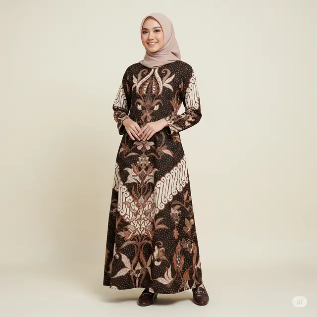 15 Model Gamis Batik Elegan dan Mewah untuk Tampilan Menawan