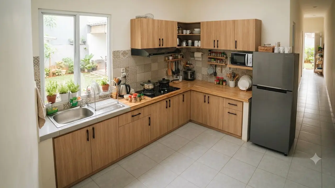 Model Dapur yang Cocok untuk Rumah Memanjang