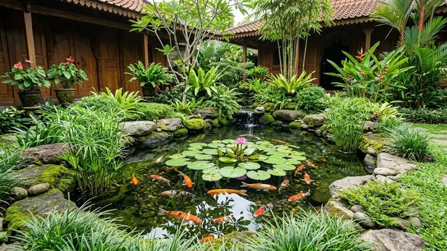 Cara Memadukan Tanaman Hias dan Kolam Koi Tanpa Membuat Air Cepat Kotor