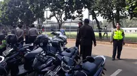 Polisi Jaga Sesi Latihan Timnas Indonesia U-23 di Senayan