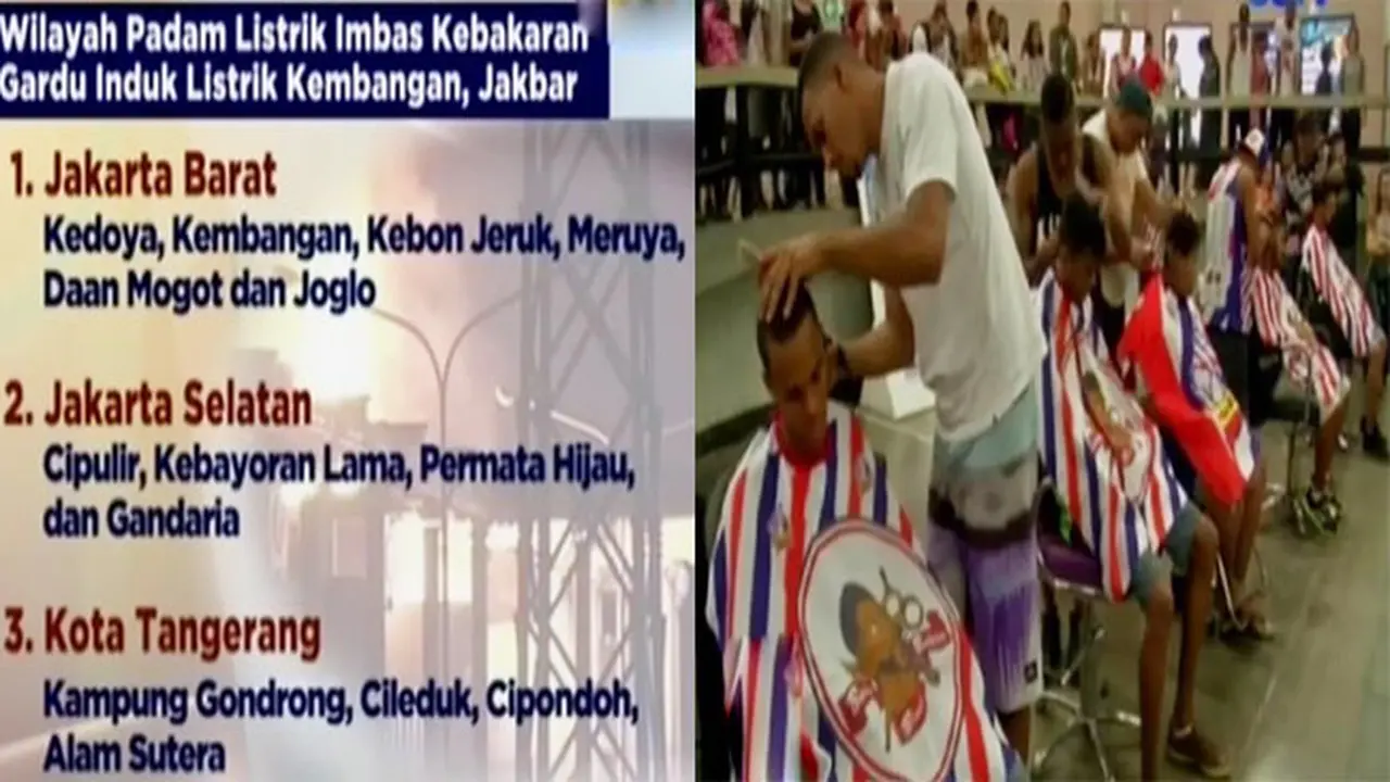 Gardu PLN Terbakar hingga Lomba Cukur Rambut di Stasiun Kereta