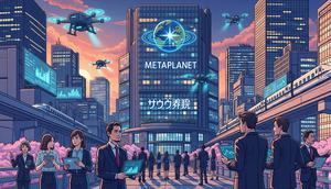 Ilustrasi perusahaan investasi Jepang, Metaplanet. (Gambar by AI)