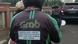 Sungguh mulia driver ojol ini. (Instagram/@semangatojol)