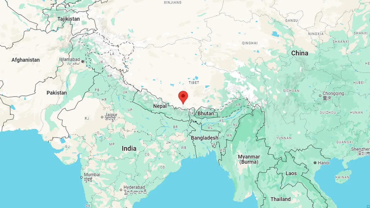 Ilustrasi gempa Nepal. (Google Map)