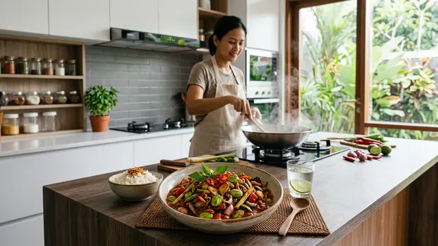 Sambal Petai Ikan Teri Pedas (AI Generated)
