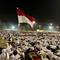 Jemaah haji Indonesia mabit (bermalam) di Muzdalifah, Makkah, Arab Saudi, 26 Mei 2026. (Liputan6.com/ Asnida Rian, Media Center Haji 2026)