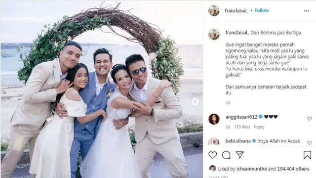 Adik Ipar kenang pesang mendiang Vanessa Angel dan Bibi Andriansyah untuk menjaga anak dan juga bisnisnya