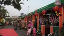 Beberapa gerai terlihat memajang hiasan khas yang mencirikan wilayahnya untuk menyambut pengunjung, Jakarta, (13/9/14). (Liputan6.com/Herman Zakharia)