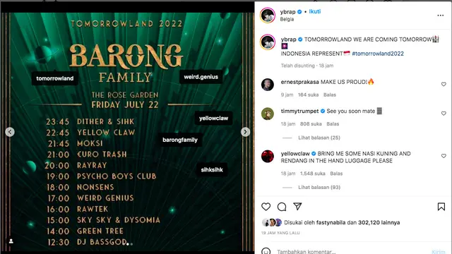 Weird Genius Manggung di Tommorowland 2022 Pada 22 Juli Mendatang