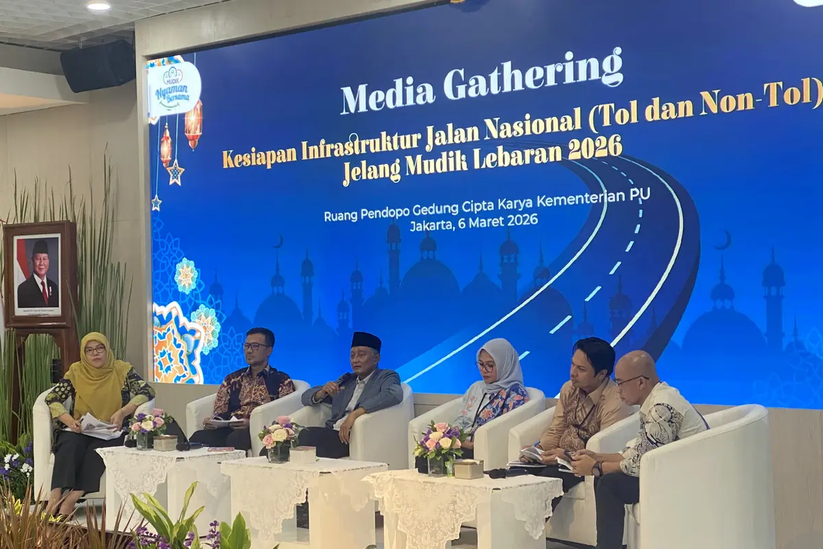 Menteri Pekerjaan Umum (PU), Dody Hanggodo  di Kementerian PU, Jumat (6/3/2026). (Liputan6.com/Christian)