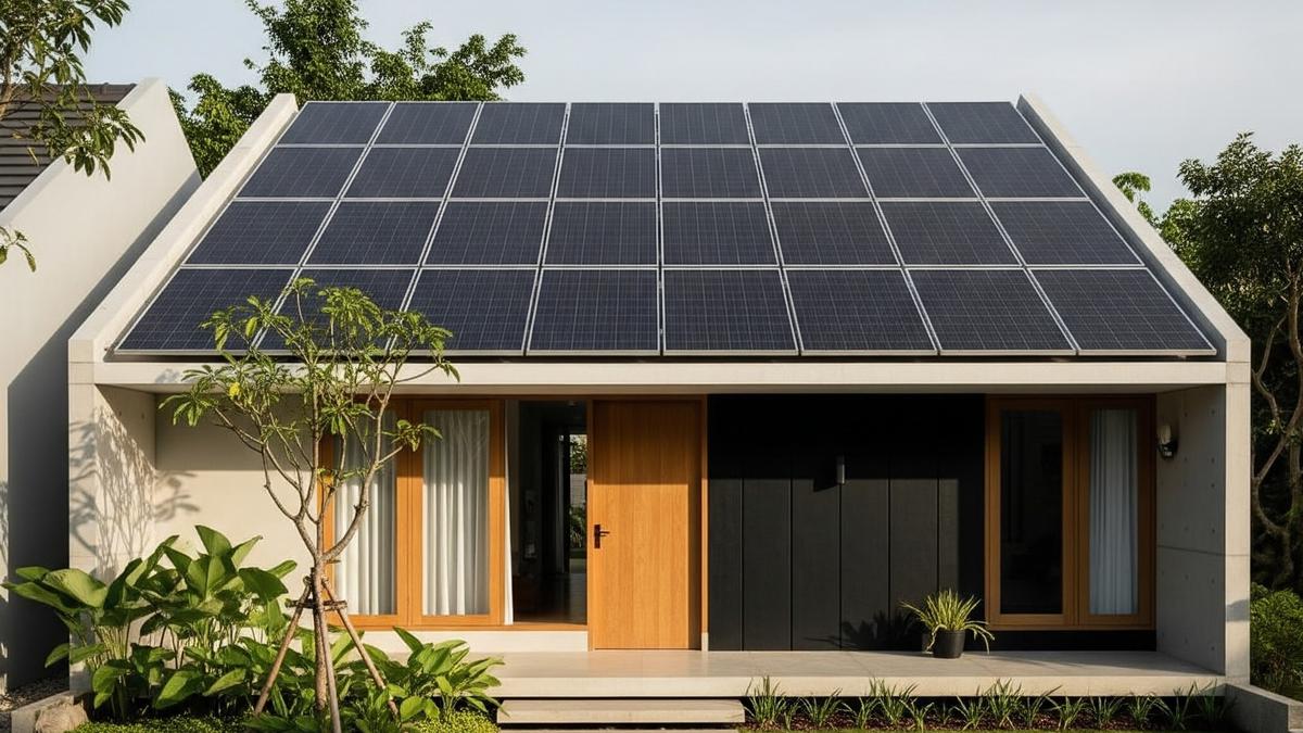9 Desain Atap Panel Surya di Teras Rumah Sebagai Sumber Energi Listrik