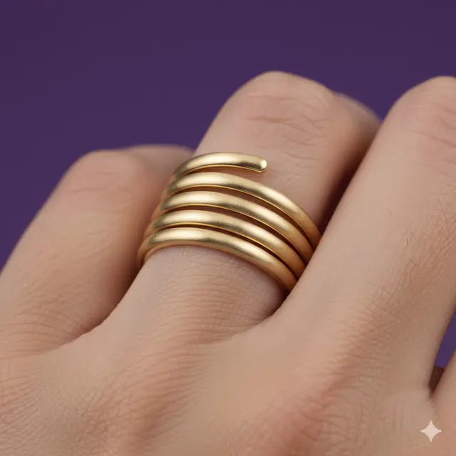 Model Cincin Emas Spiral Unik 2 Gram by Gemini