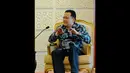 Ketua DPD RI Irman Gusman saat menerima kedatangan Kepala Badan Perencanaan Pembangunan Nasional (Bappenas), Jakarta, Kamis (6/11/2014) (Liputan6.com/Andrian M Tunay) 