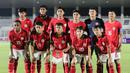 <p>Starting XI pemain Timnas Indonesia U-20&nbsp;saat laga persahabatan melawan Timnas China U-20 yang berlangsung di Stadion Madya, Senayan, Jakarta, Jumat (22/03/2024). (Bola.com/Abdul Aziz)</p>