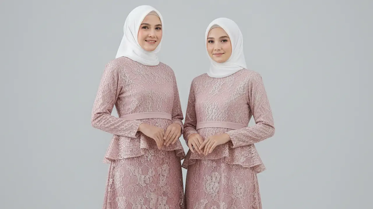 Model Gamis Brokat Couple Ibu dan Anak Terbaru 2025