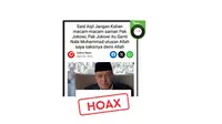 Cek Fakta: Tidak Benar Artikel Said Aqil Minta Masyarakat Tidak Macam-macam dengan Jokowi
