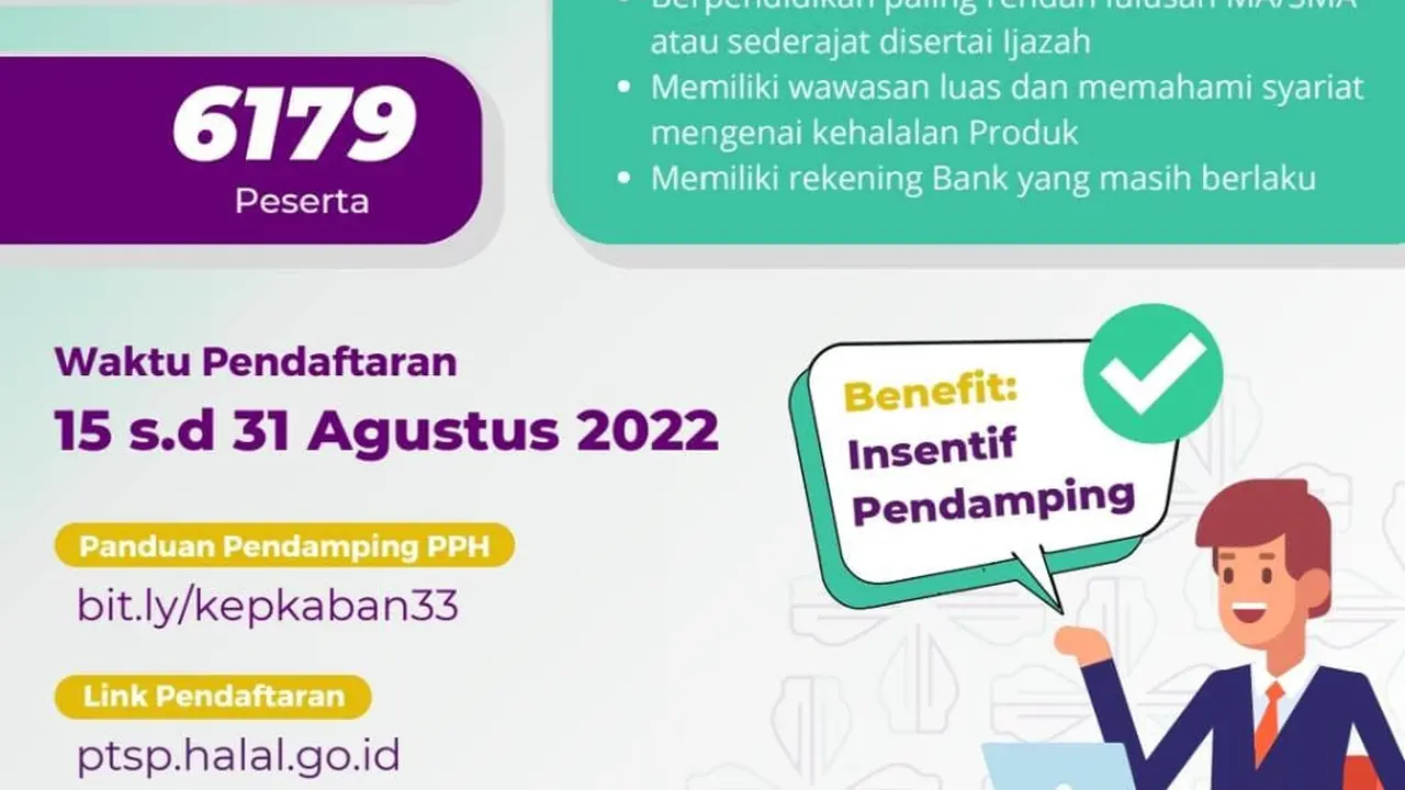 Pendaftaran Pendamping PPH Kemenag mulai 15 Agustus 2022. (Foto: Kemenag/Liputan6.com)