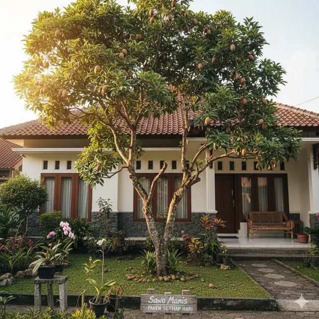 Buah yang bagus ditanam di depan rumah (Foto: Gemini AI)