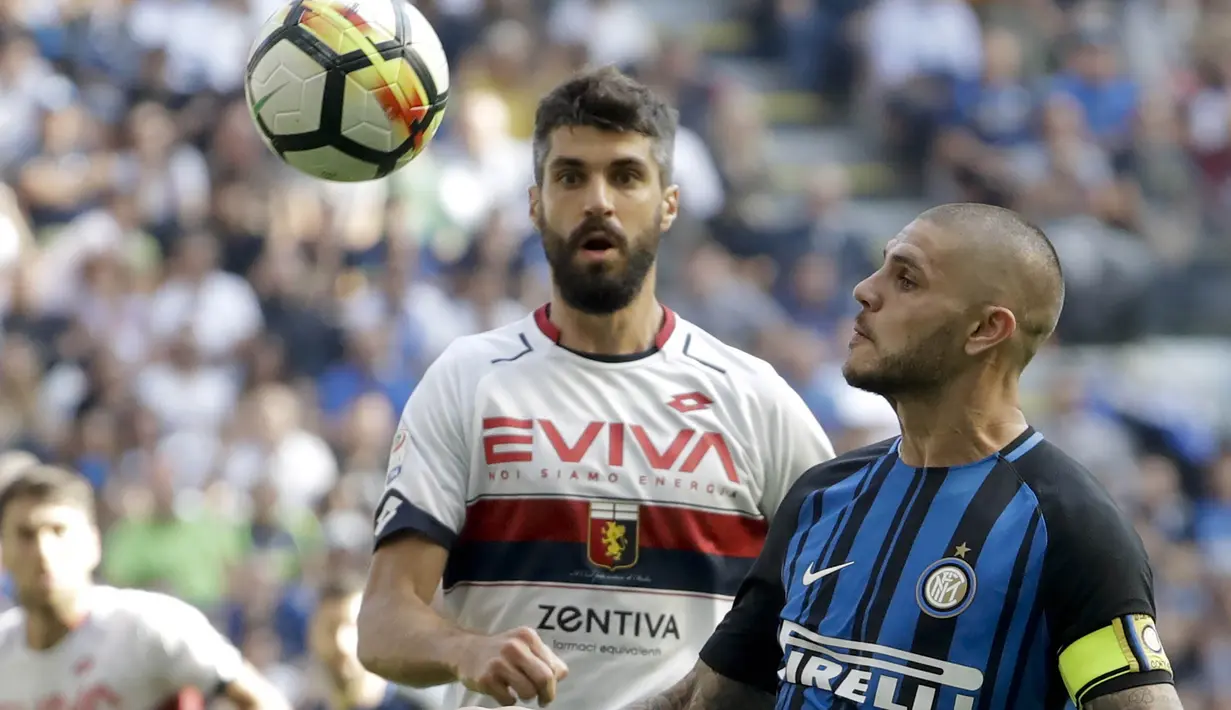 5. Mauro Icardi (Inter Milan) - 6 Gol (3 Penalti). (AP/Luca Bruno)