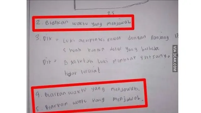 6 Jawaban Nyeleneh Siswa Saat Mengerjakan Tugas Ini Bikin Geleng Kepala
