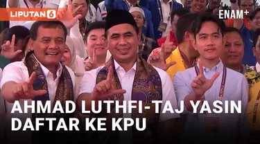 Gibran Dampingi Ahmad Luthfi-Taj Yasin ke KPU Jawa Tengah