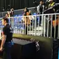 Tirbune media di lokasi cabang olahraga pencak silat di SEA Games 2017 (Liputan6.com/Cakrayuri Nuralam)