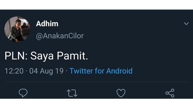 7 Reaksi Netizen Saat Mati Lampu Ada Yang Merasa Jadi Manusia