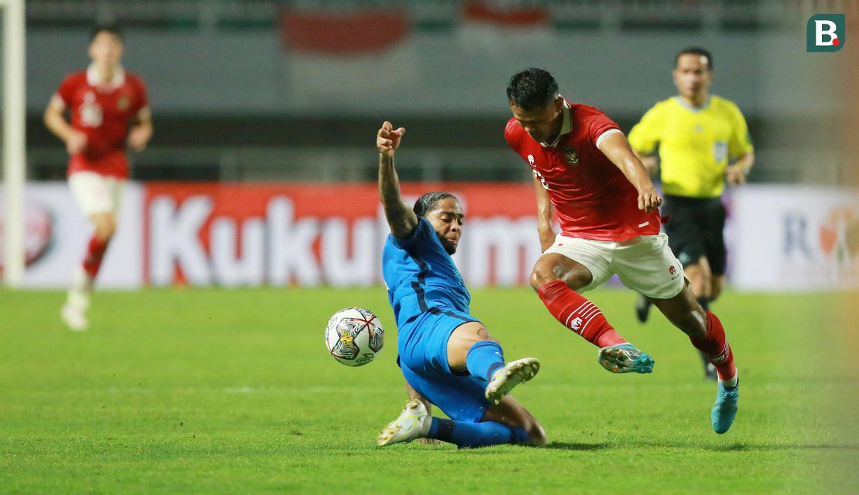 Kemenangan ini menjadi yang kedua diraih Timnas Indonesia atas Curacao. Sebelumnya, pasukan Shin Tae-yong juga berhasil meraih kemenangan 3-2 di Stadion Gelora Bandung Lautan Api, Bandung (24/9/2022). (Bola.com/M Iqbal Ichsan)