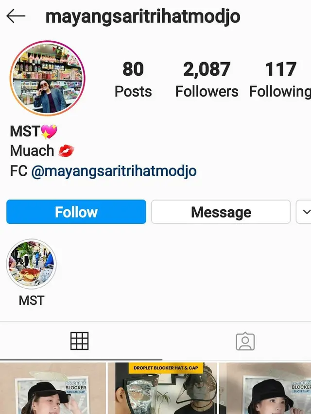 Unggahan Mayangsari. (Foto: Instagram @mayangsaritrihatmodjoreal)