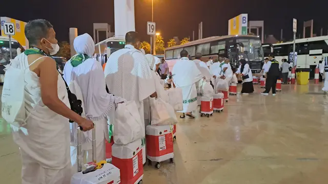 Kedatangan Jemaah Haji Kloter Terakhir di Bandara Internasional King Abdul Aziz, Jeddah, Sabtu (24/6/2023).