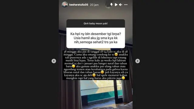 Kesha Ratuliu Putuskan Akan Lahiran Secara Caesar Karena Alasan Ini. (instagram.com/kesharatuliu05)