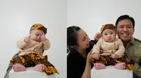 5 Potret Elio Anak Joshua Suherman dan Clairine Clay Pakai Blangkon Serta Beskap, Gemas Banget
