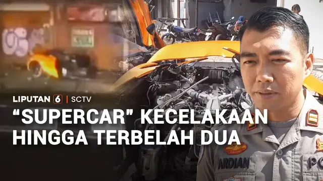 "Supercar" Kecelakaan hingga Terbelah Dua