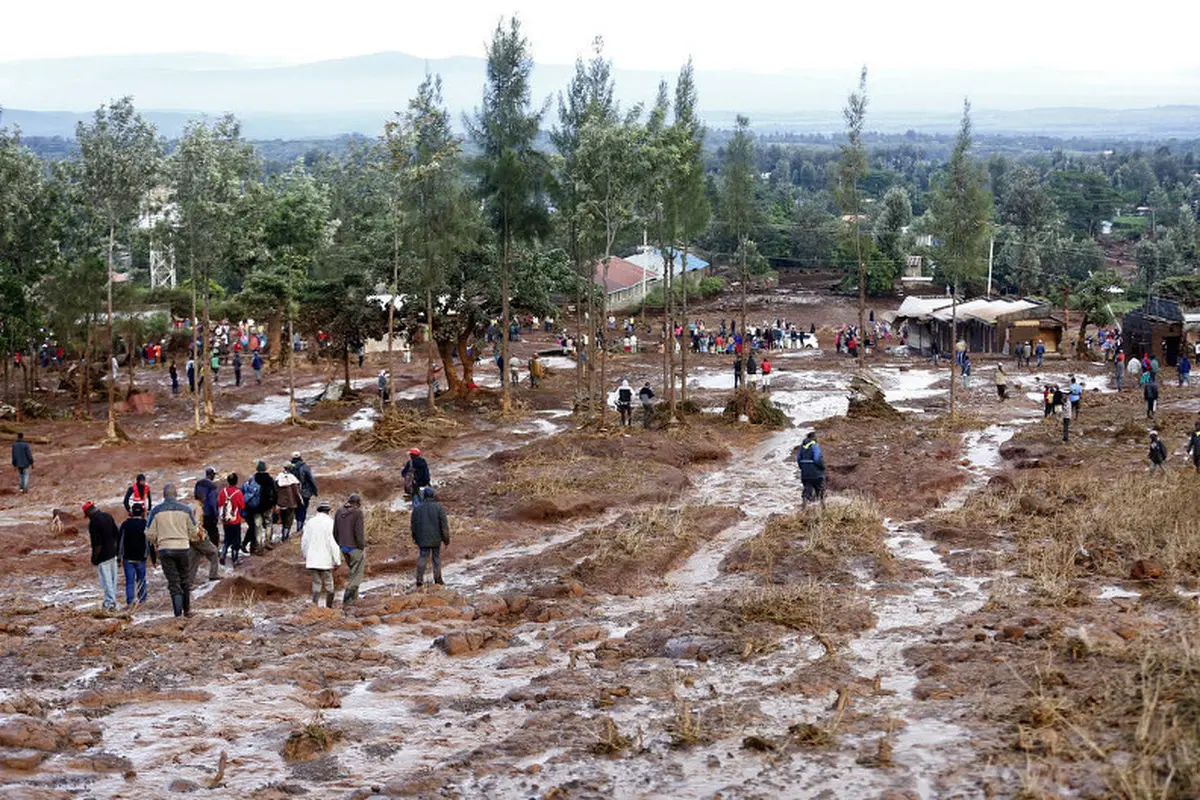Sebuah bendungan pertanian jebol di Kenya, sebabkan 44 orang tewas dan 40 orang hilang (AP Photo/Mainichi.jp)