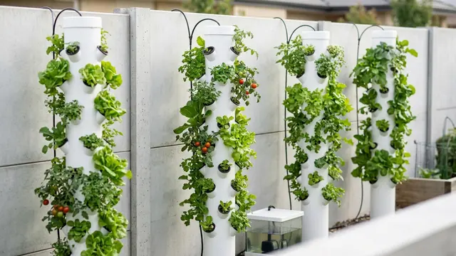 Hidroponik Pagar Sistem Menara Vertikal (Tower Garden)
