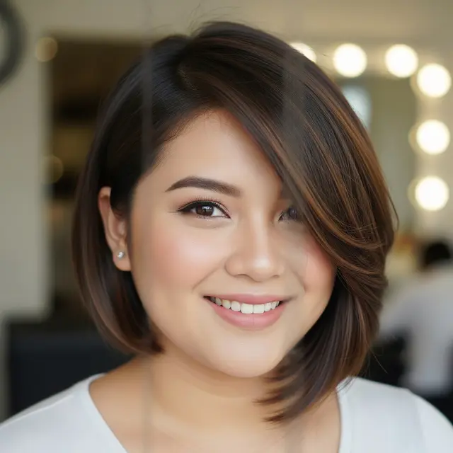 Model Rambut Pendek Anti Tua untuk Wajah Bulat dan Chubby (Image by Gemini AI)