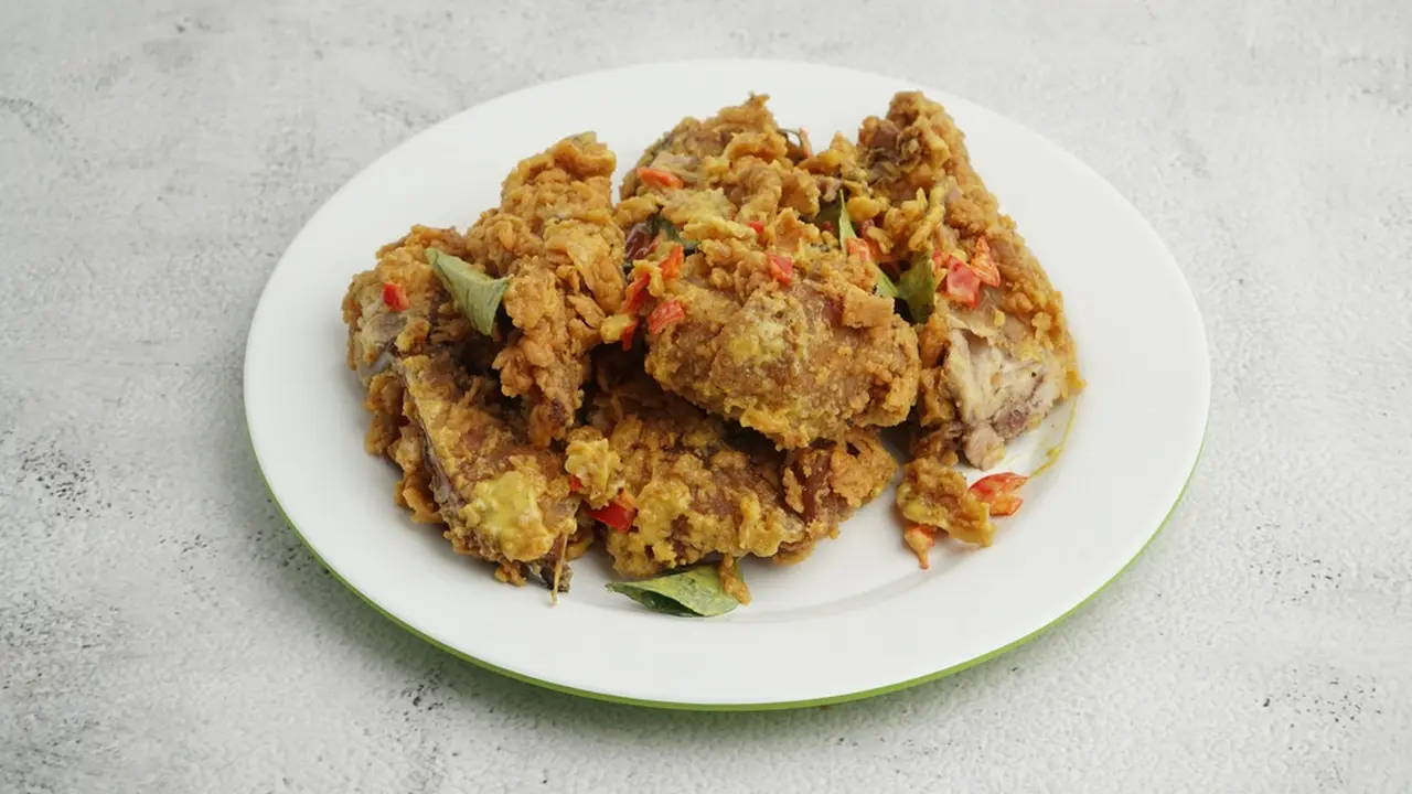 salted egg ayam goreng telur