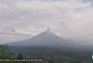 Awan Panas Guguran di Gunung Semeru (Hermawan Arifianto/Liputan6.com)