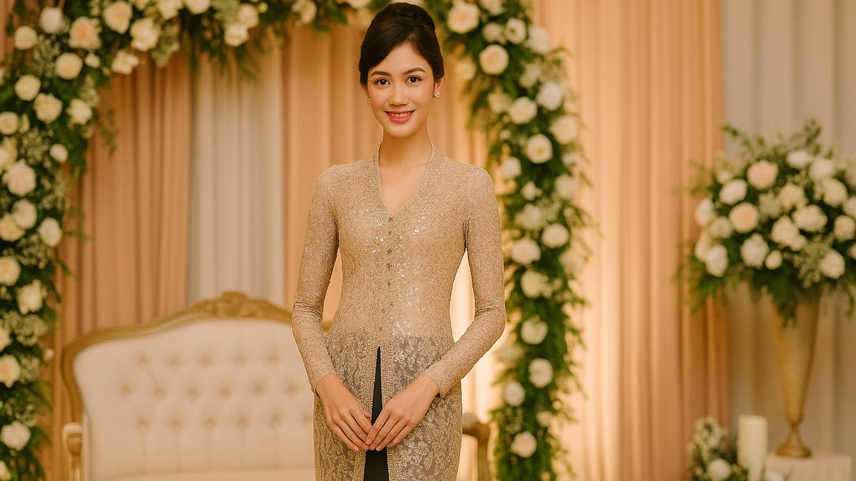 7 Model Kebaya Brokat Panjang Belah Depan yang Kini Tren di 2025, Tampil Memukau dan Bersahaja