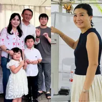 Potret Gaya Istri dan Mantan Istri Ahok saat Nyoblos Pilkada Jakarta 2024. [@basukibtp/@veronicatan_official]