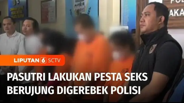 Polres Metro Jakarta Selatan menggerebek sebuah hotel yang dijadikan ajang pesta seks oleh sejumlah pasangan, di kawasan Semanggi, Jakarta Selatan. Empat orang ditetapkan sebagai tersangka. Kelompok ini diketahui kerap menggelar pesta seks serupa yan...