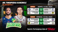 Jadwal Siaran Langsung IBL Tokopedia 2024 Babak Playoff 1 di Vidio Pekan Ini. (Sumber: dok. vidio.com)