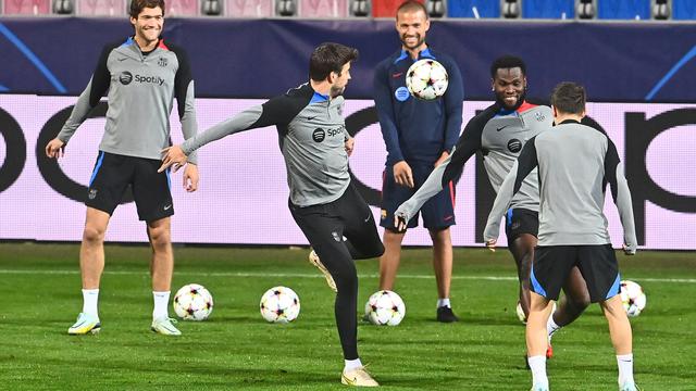 Latihan Barcelona Jelang Liga Champions vs Viktoria Plzen