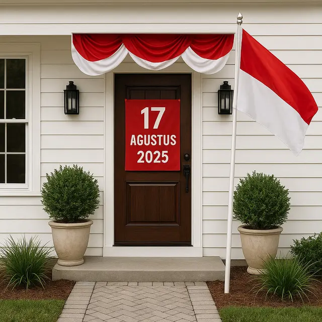 Contoh Dekorasi Depan Rumah untuk 17 Agustus 2025 yang Murah dan Bagus