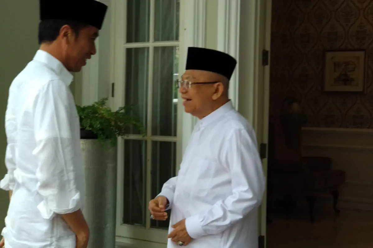 Jokowi bertemu dengan Ma'ruf Amin. (Liputan6.com/Putu Merta Surya Putra)